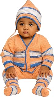Vedira Premium Woolen Baby Sweater Set for Winter Full Sleeves Cardigan, Pant, Cap & Socks | Soft Knitted Wool Clothing Se... Price In India
