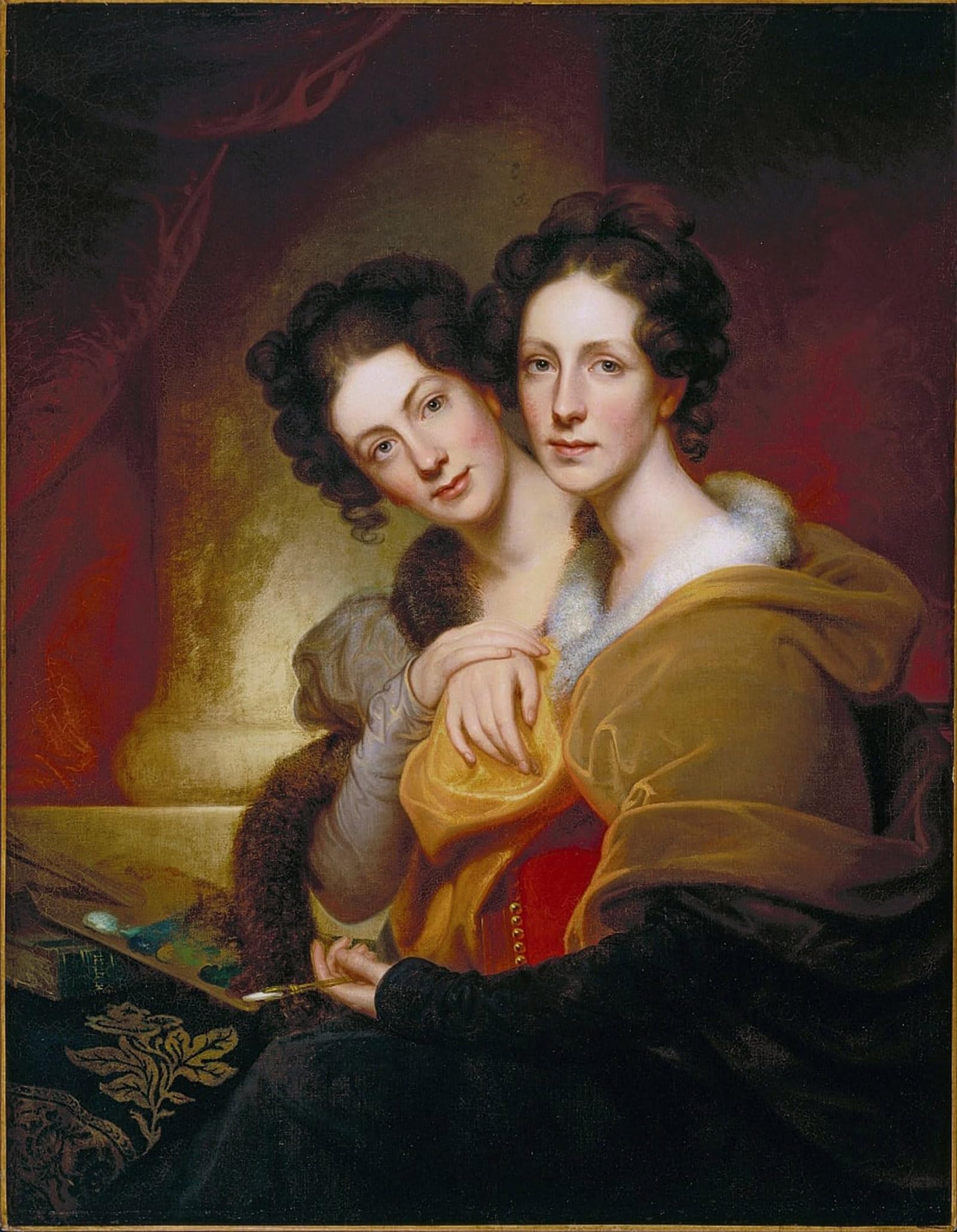 ARTXLXXBN Famous Painting Art Wall Decor Abstract Art Picture the Sisters by Rembrandt Peale Animal Pictures for Home Decor 60x90cm