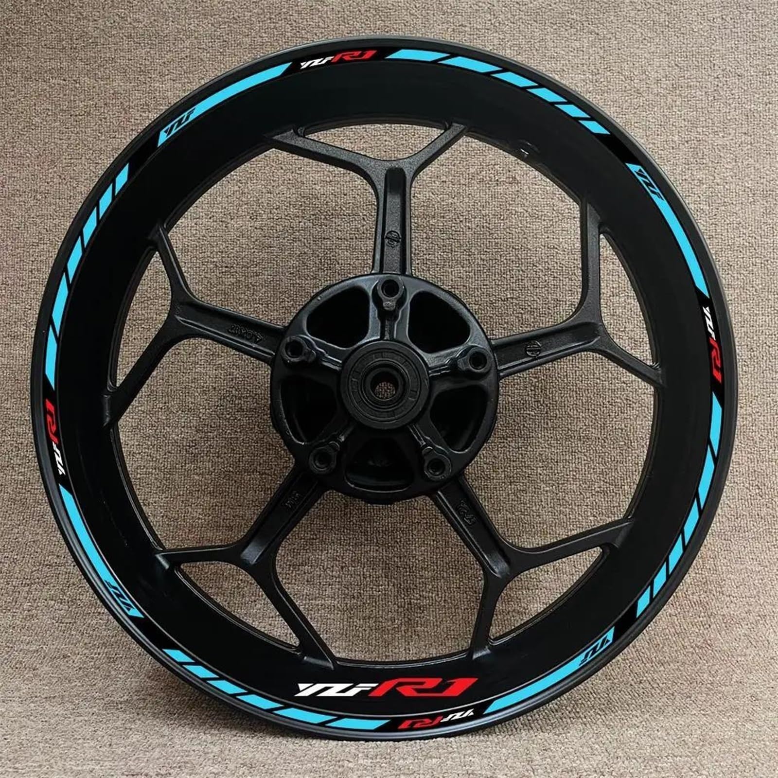 Stickers Motorcycle Stickers Reflective Wheel Rim for YZFR1 YZF-R1(Style 9)