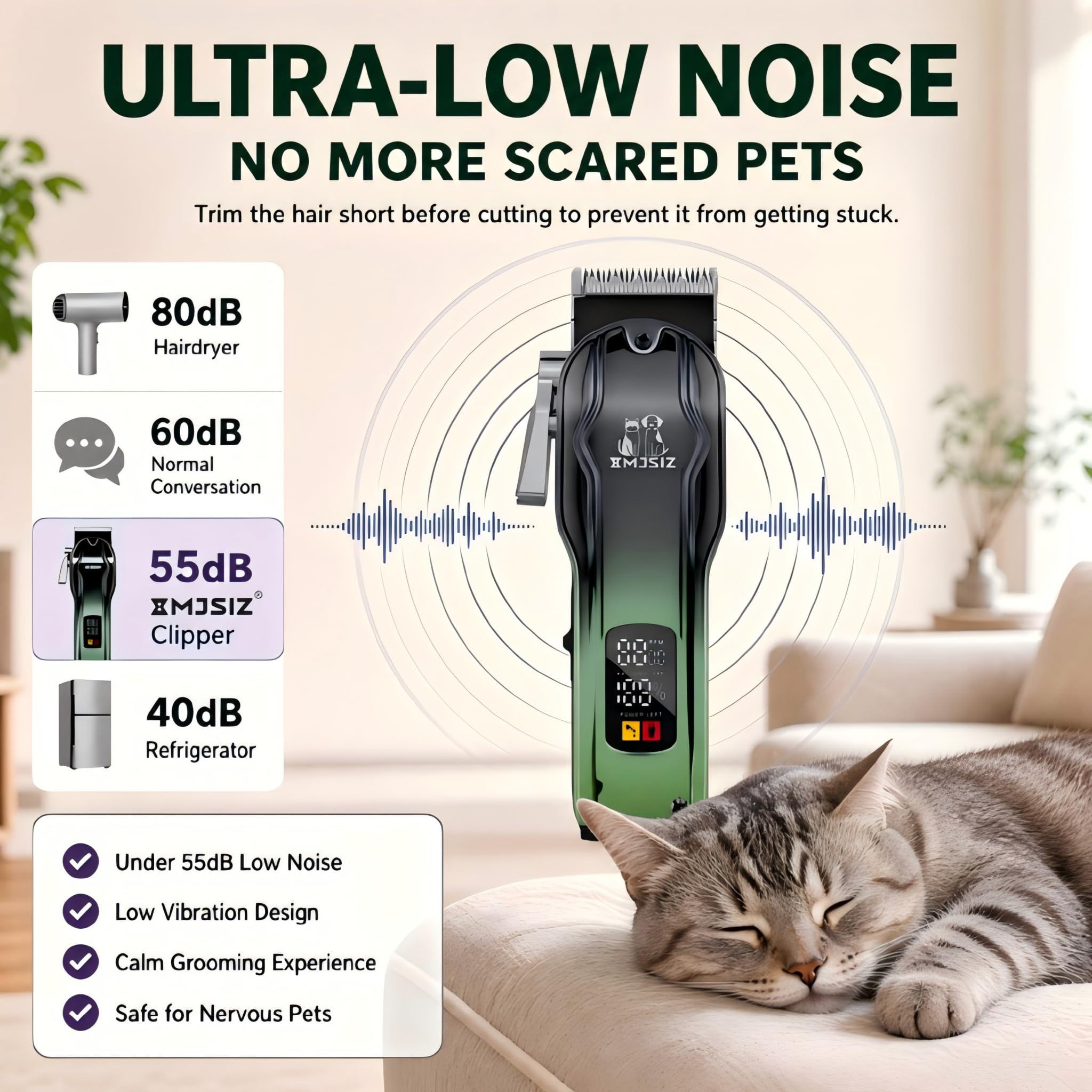 Cordless Dog Clippers - Grooming Kit -3