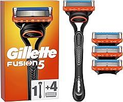 Gillette Fusion5 Scheersysteem Voor Mannen, 1 Handvat, 4 Navulmesjes, Met Lubrastrip Voor Een Gladde Scheerbeurt