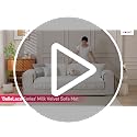 Image of HOKIPO 'BelleLace Series' Imperial Milk Velvet Sofa Cover Mat with Lace Design| Make Your Own Sofa Cover Set, Mat Length 90(D) x 60(L) cm, Pearl White (AR-5962-WHT)