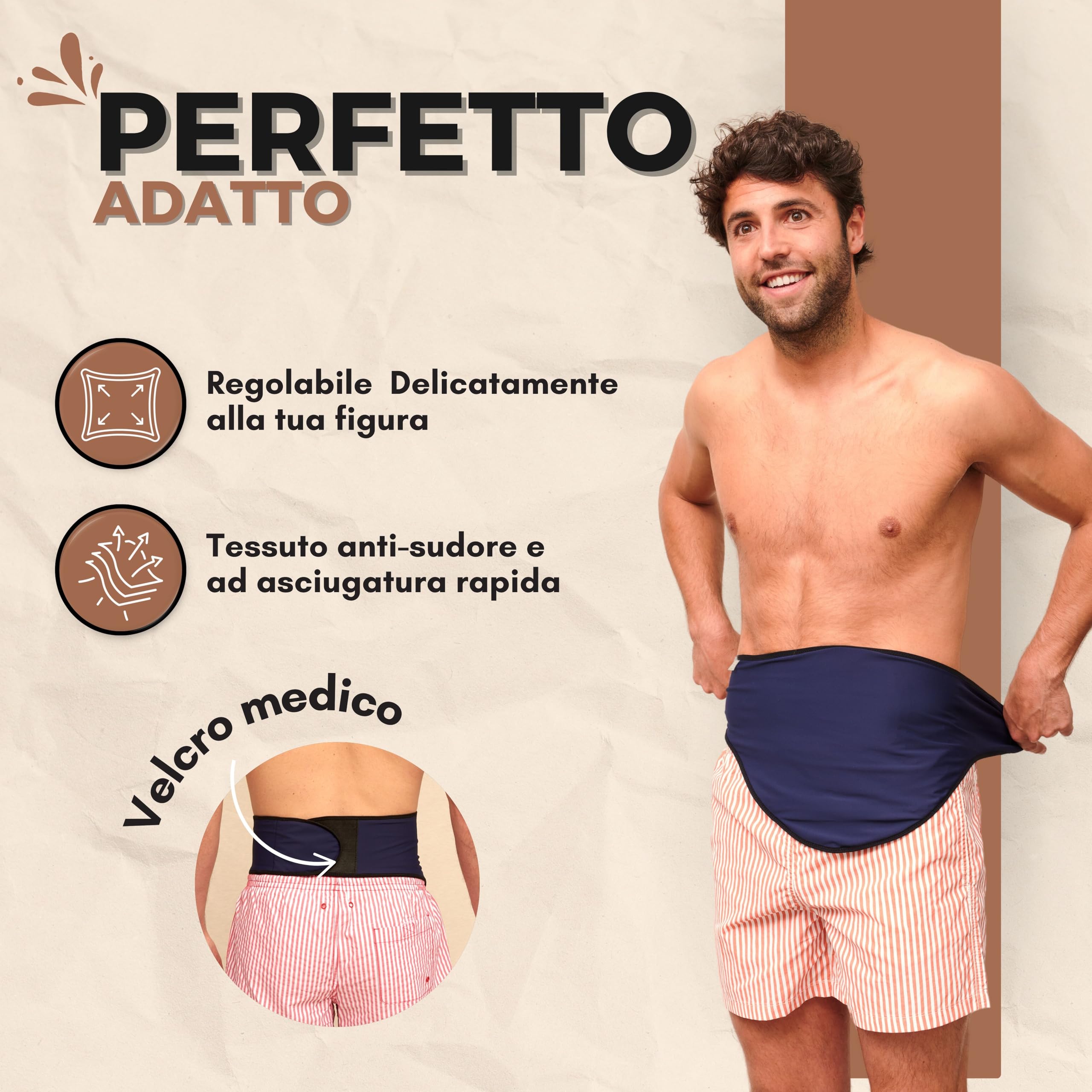 SIIL Cintura per Stomia | Fascia Per Stomia a mare Ostomy | X-Large