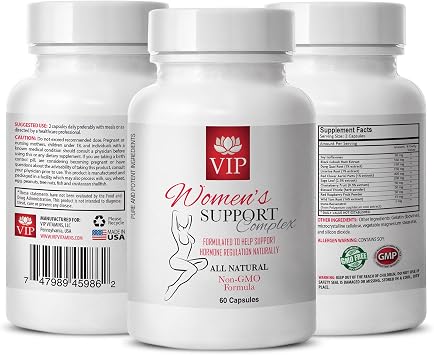 Mood Swings Supplements - Womens Support Complex Natural - Black Cohosh and sage, Menopause Supplements for Women, red Clover, Blessed Thistle, Menstrual Regulator, Licorice Root, 1 Bottle 60 Caps