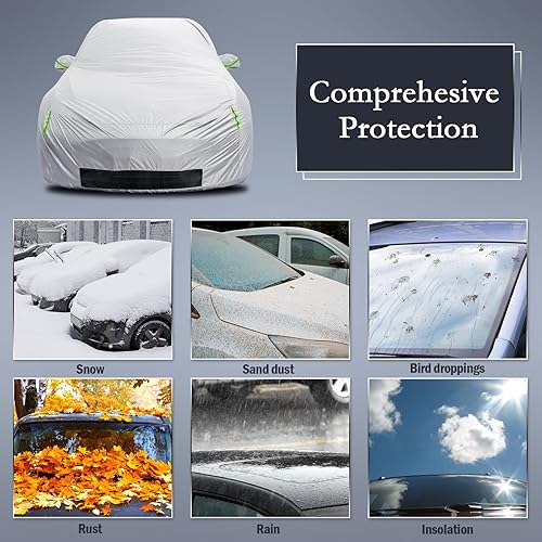 Miniatura 7 de Funda de automóvil para el modelo 3 2017-2023, impermeable, protección para todo tipo de clima, cubierta exterior completa, protección contra la