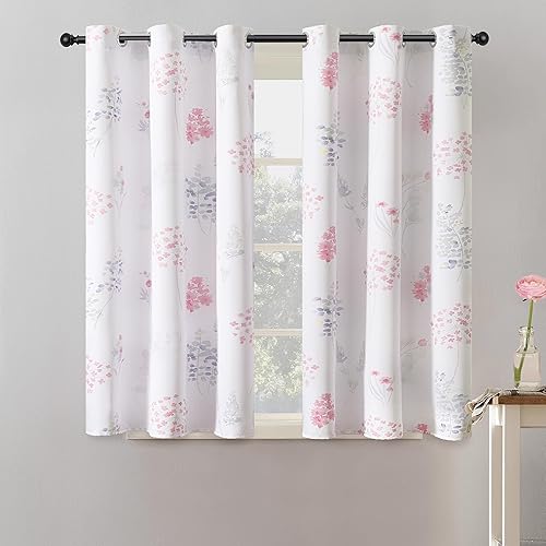 XTMYI Pink Curtains for Girls Bedroom Kids Room,Floral Boho 80%