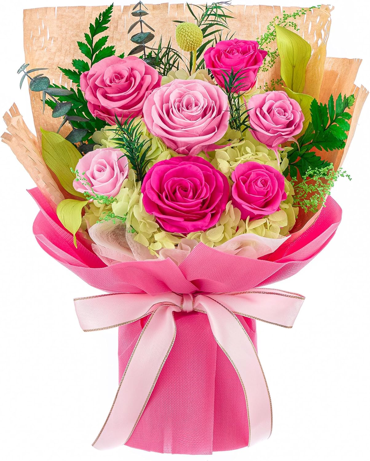 Forever Flowers Gifts for Mom, Mothers Day Preserved Flowers Bouquet Birthday Gifts for Her, Preserved Roses for Grandma Wife Anniversary Valentines Day Christmas (Purple Paper)