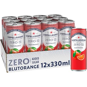 San Pellegrino Blood Orange Lemonade Zero Sugar Pack of 12 x 330 ml
