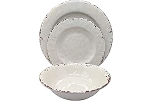 Rustic Melamine Dinnerware Set for 8