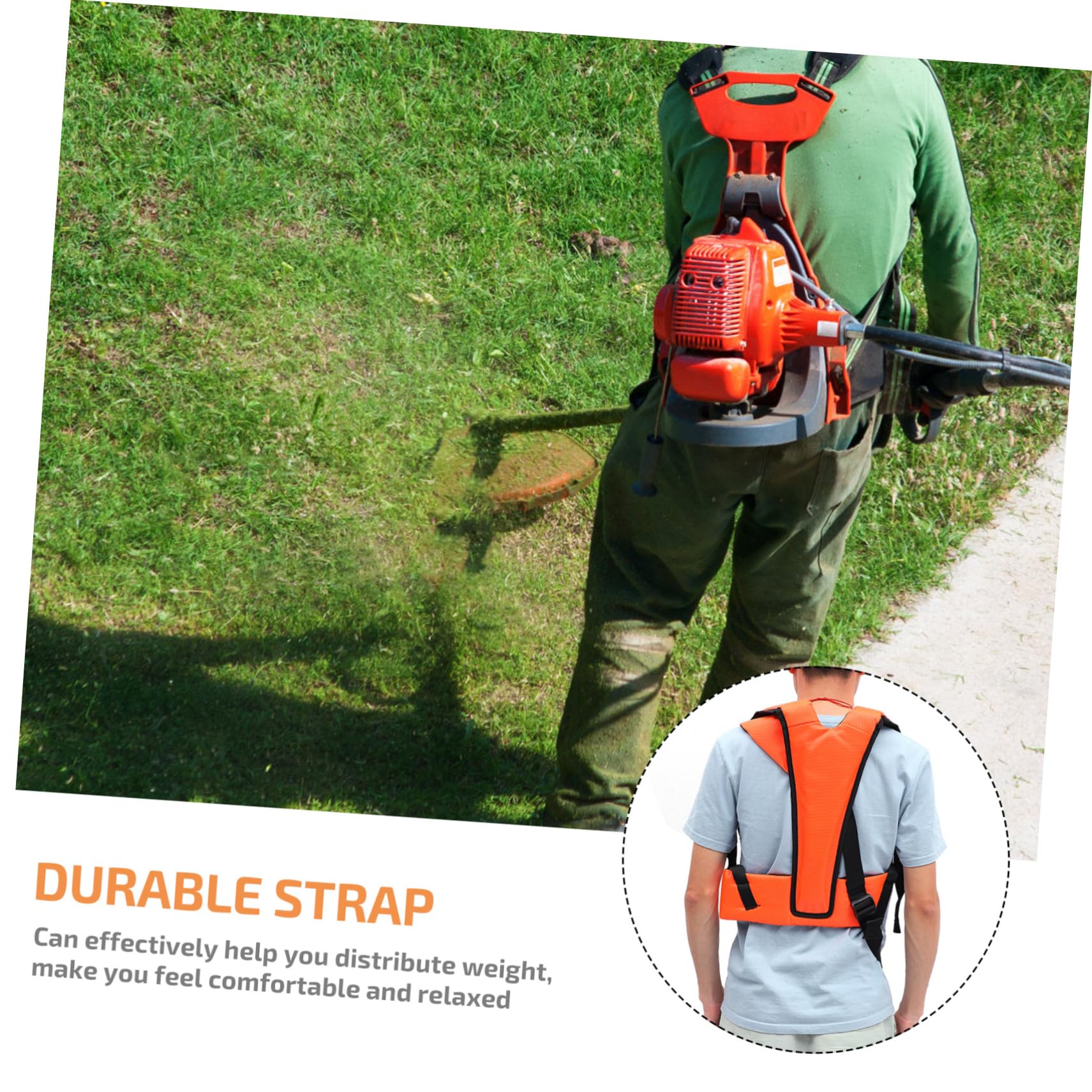 Kisangel 2Pezzi Cinghia Imbottita per Tosaerba Tracolla Ergonomica per Taglierina Tracolla Design e Resistente per Giardinaggio