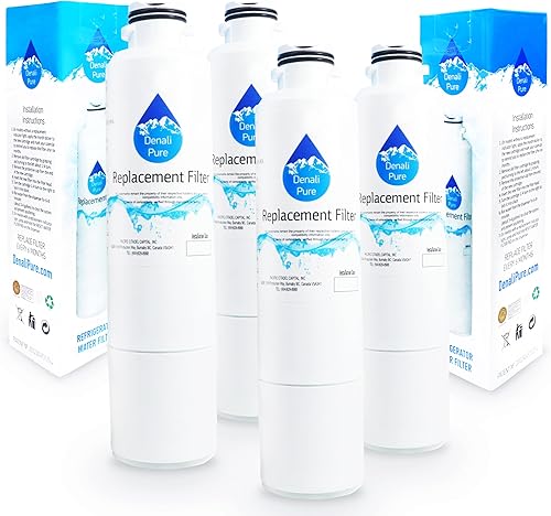 Paquete de 4 filtros de agua de repuesto para refrigerador Samsung RFG296HDRS/XAA-0002, compatible con Samsung DA29-00020B, DA29-00020A, cartucho de