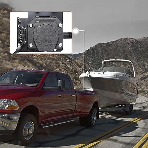 Miniatura 6 de Oyviny Adaptador de remolque RV de 7 vías y 4 vías para Dodge Ram Dakota 2000-2009, para Jeep Grand Cherokee Liberty Relpace para 56038366AB 7 pines