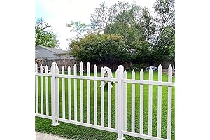 E&K 36"H x 84"W Vinyl White Picket Fence Panels: The Gateway to Front Yard Perfection