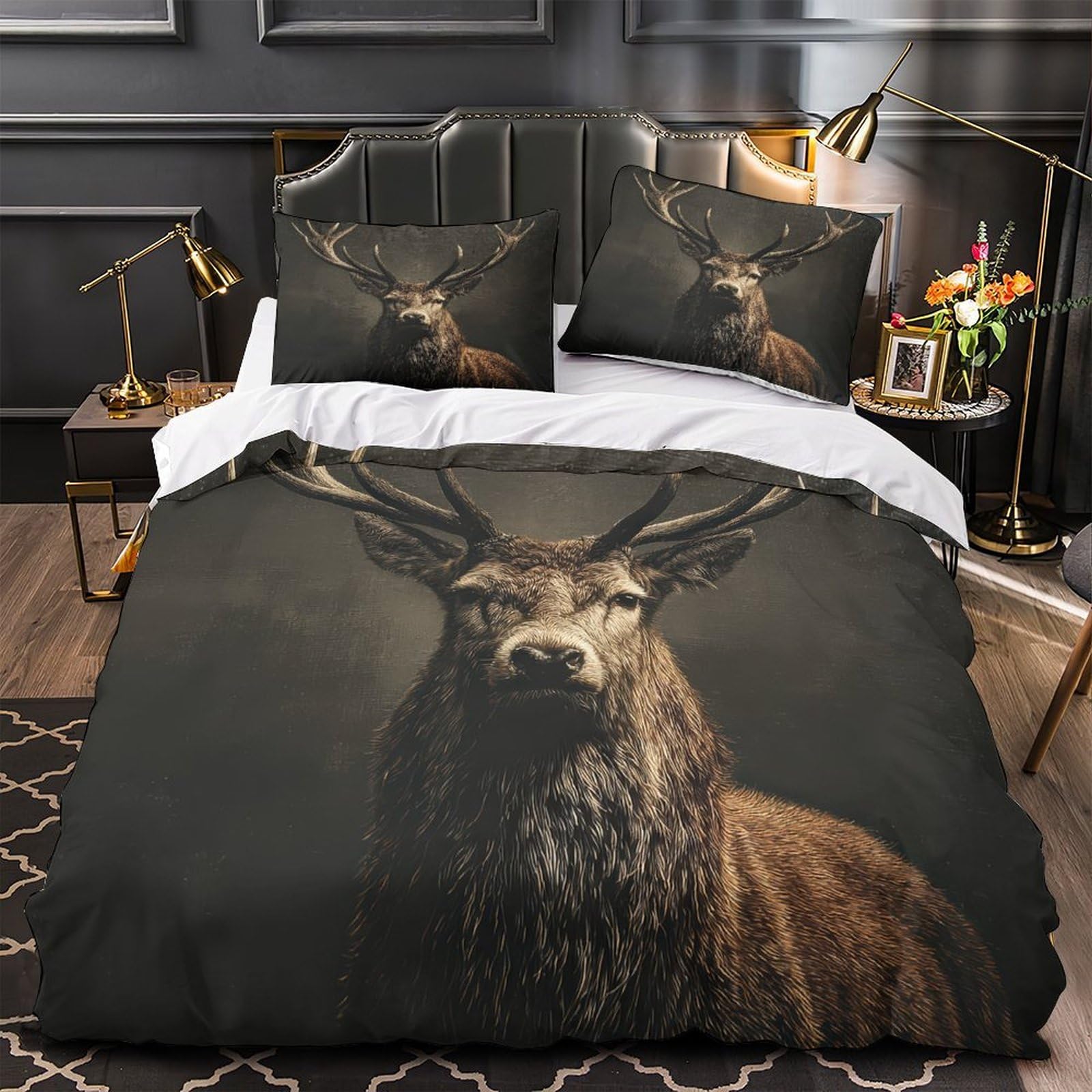Parure de lit cerf 135x200 idéale pour créer une ambiance chalet de montagne chaleureuse