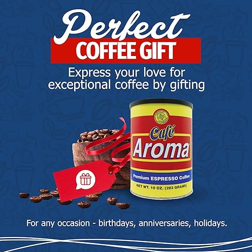 Miniatura 6 de Cafe Aroma Espresso de estilo cubano tostado oscuro, perfecto para café con leche y creaciones de café helado, 36 onzas (1 lata)