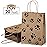 Blulu 20 Pcs Puppy Dog Paw Gift Bags with Paper Twist Handles, Dog Gift Paper Paw Treat Goodie Bags for PET Treat Party Favor, 6.3 x 3.1 x 8.6 Inch(Brown Backing)