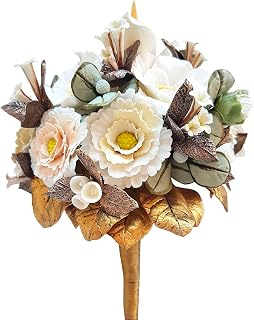 Bridal Bouquet Hand made Porcelain Flowers, unique piece, Special bride bouquet, romantic bridal bouquet