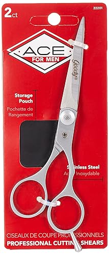 Goody Ouchless Start Style Finish Tijeras de corte de cabello profesionales con bolsa, brillo de jardín botánico, 0.20 libras