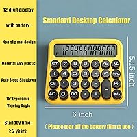 Vista 2 de VEWINGL Calculadora de interruptor mecánico de 12 dígitos, pantalla grande de escritorio y botones, calculadora con pantalla LCD grande