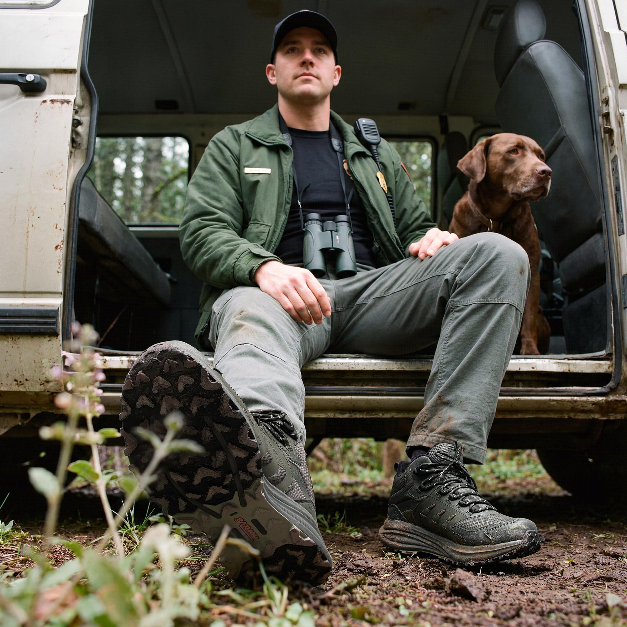 NORTIV 8 Men's Waterproof PRO Hiking Boots Lightweight Outdoor Trekking Camping Climbing Shoes for All Day Comfort Armadillo FieldLite - 3