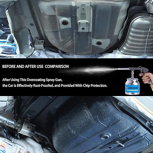 Miniatura 5 de Pistola pulverizadora de revestimiento inferior de aire con ventosa de alimentación, aplica revestimiento de revestimiento de caja de camión, capa