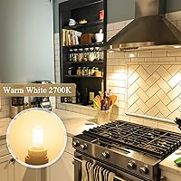 Vista 4 de DiCUNO Bombilla LED E17 para debajo del horno de microondas, 2700 K blanco cálido, 3 W (reemplazo halógeno de 40 W) 400 lm 120 V E17 bombilla