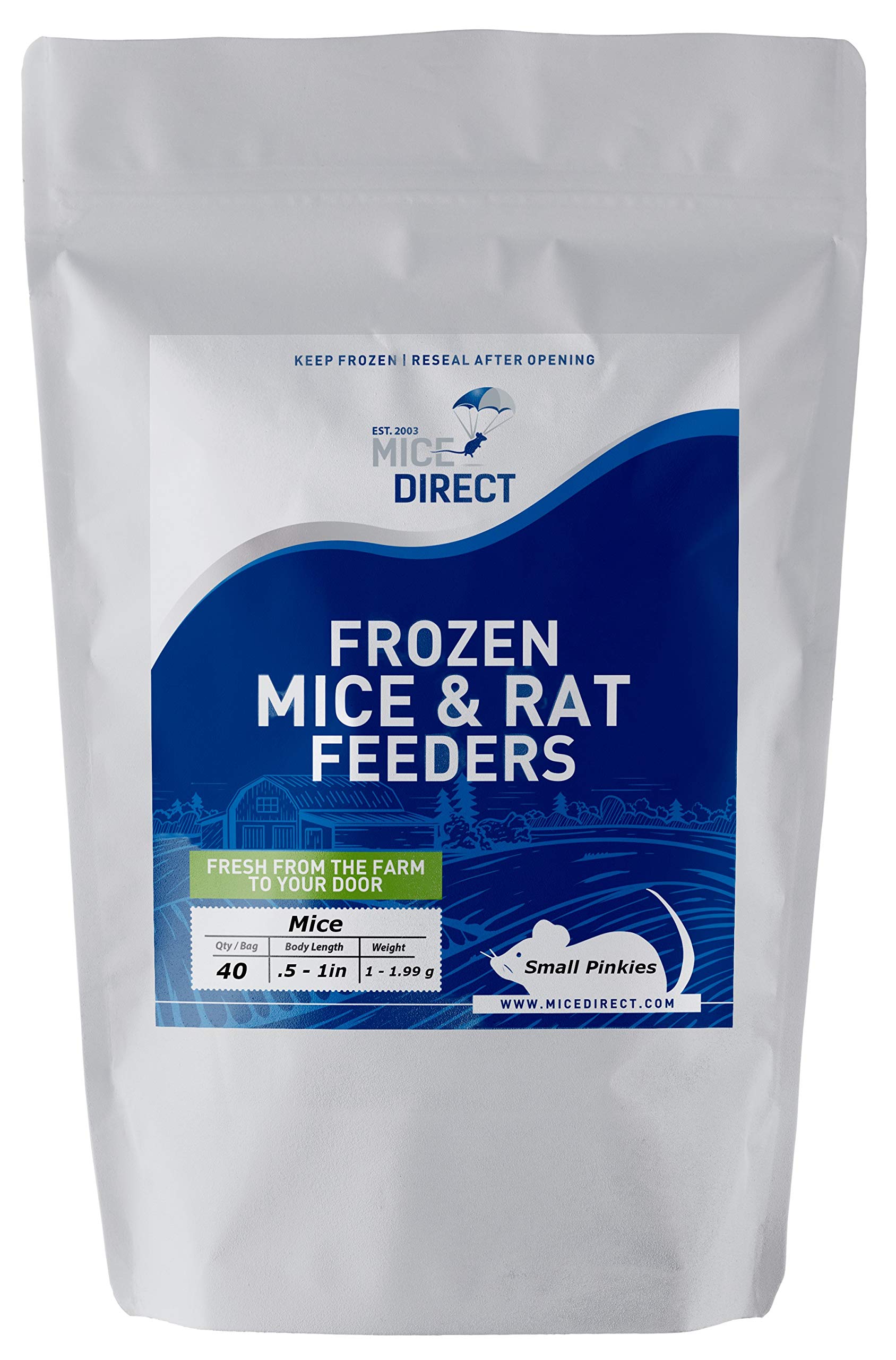 Buy MiceDirect 40 Small Pinkie Mice Pack of Frozen Small Pinkie Feeder