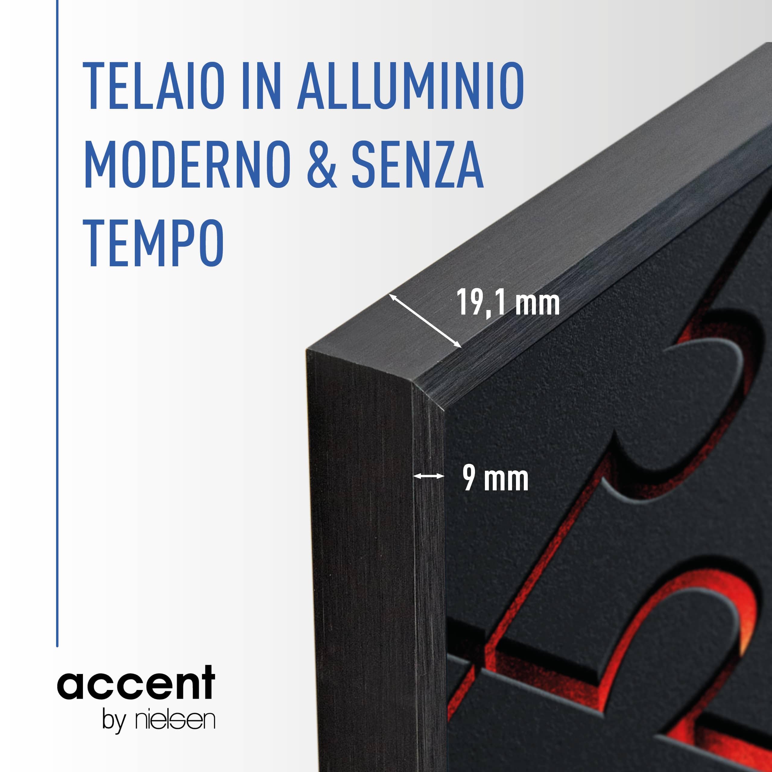 accent by nielsen cornici per puzzle, 50 x 70 cm, alluminio, Estructura Negro Mate, cornice per posterin formato verticale e orizzontale, vetro sintetico, Puzzle