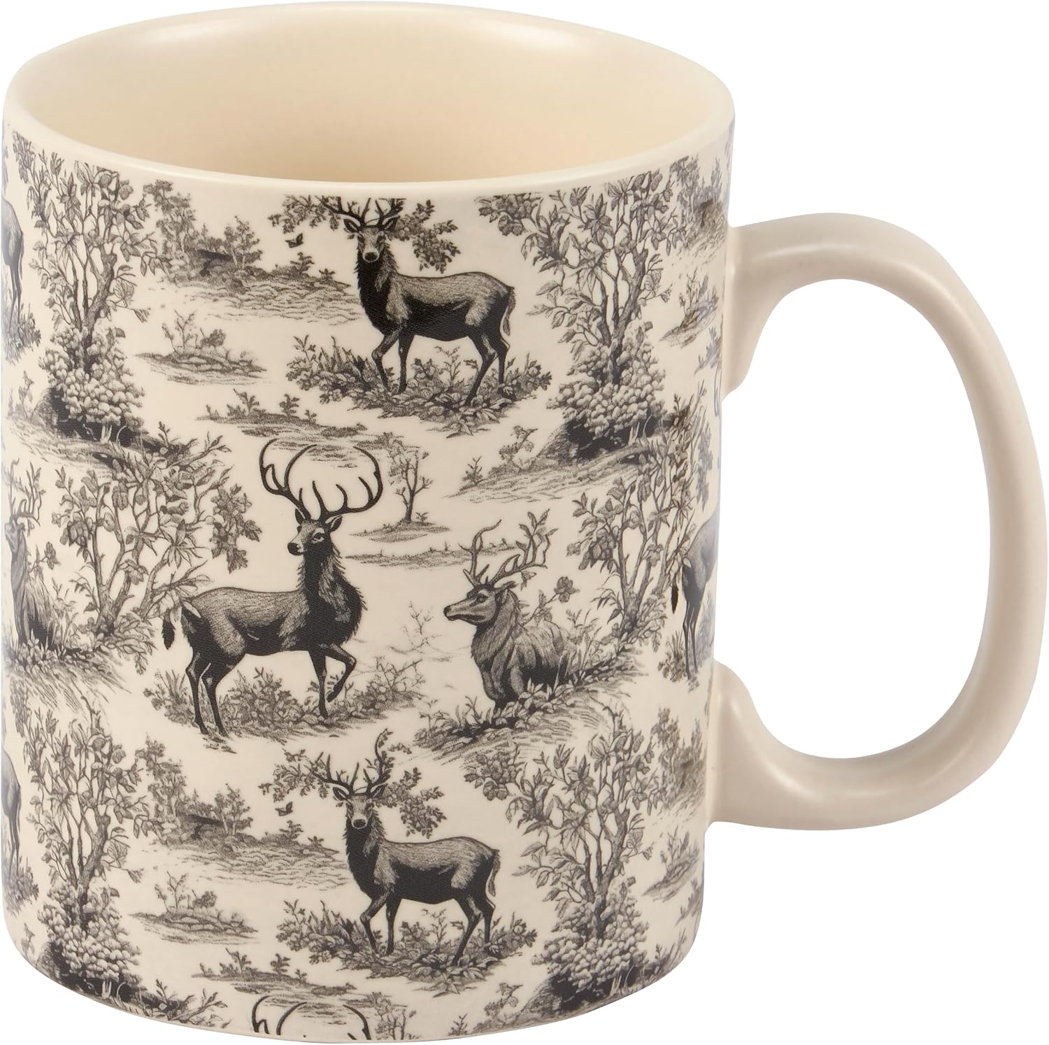 Primitives by Kathy Stoneware Coffee Mug, 18oz, Double Sided Full Color Design Farm Family | Barnyard Animals Kitchen Drinkware