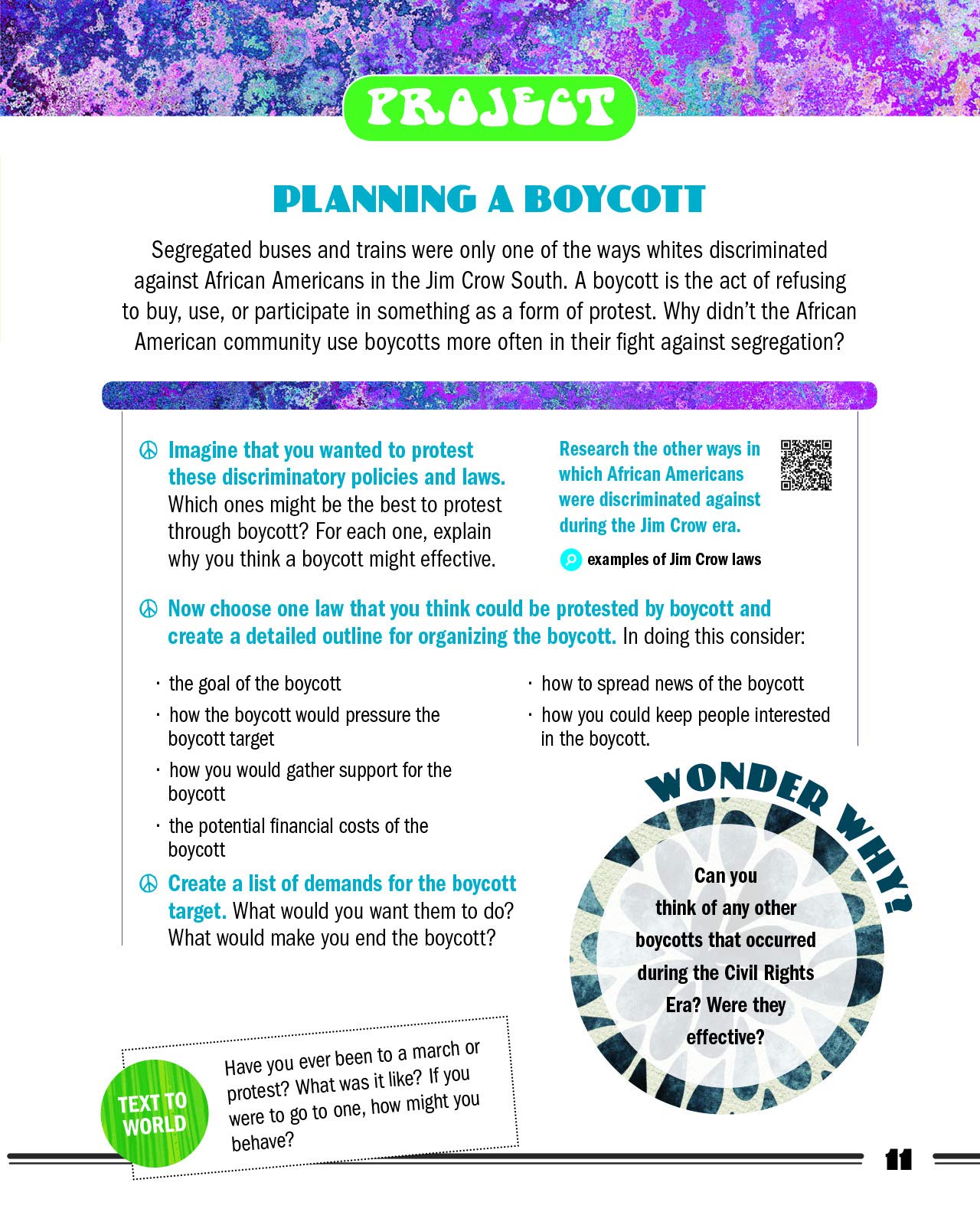 Boycotts, Strikes, and Marches: Protests of the Civil Rights Era