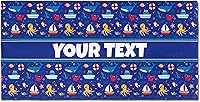 Vista 15 de Personalized Beach, Pool, Bath Towel for Kids - Robots, Custom Name/Text, Quick-Dry/Absorbent for Summer/Vacation/Children's Bathroom, Customized
