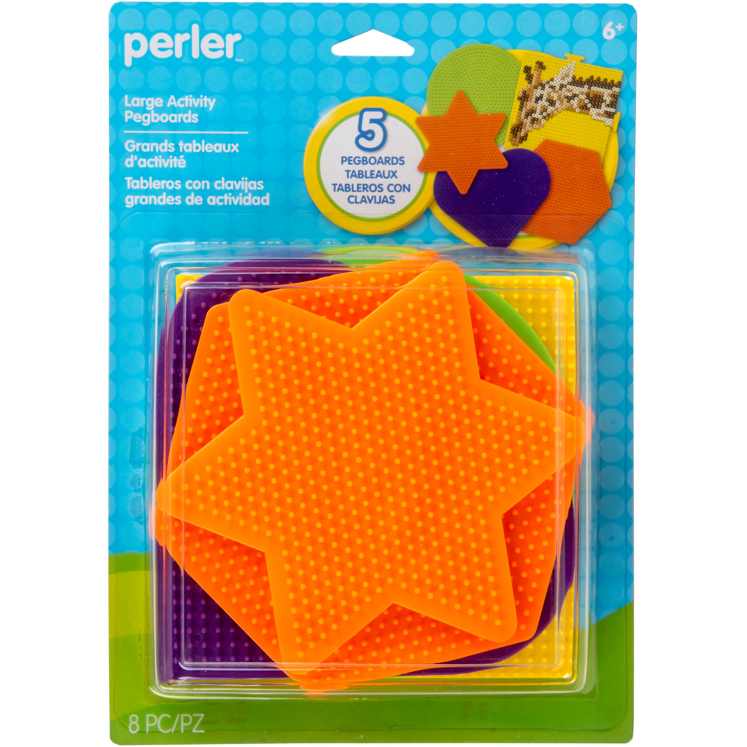 Perler 5 panneaux perforés transparents durables haute précision