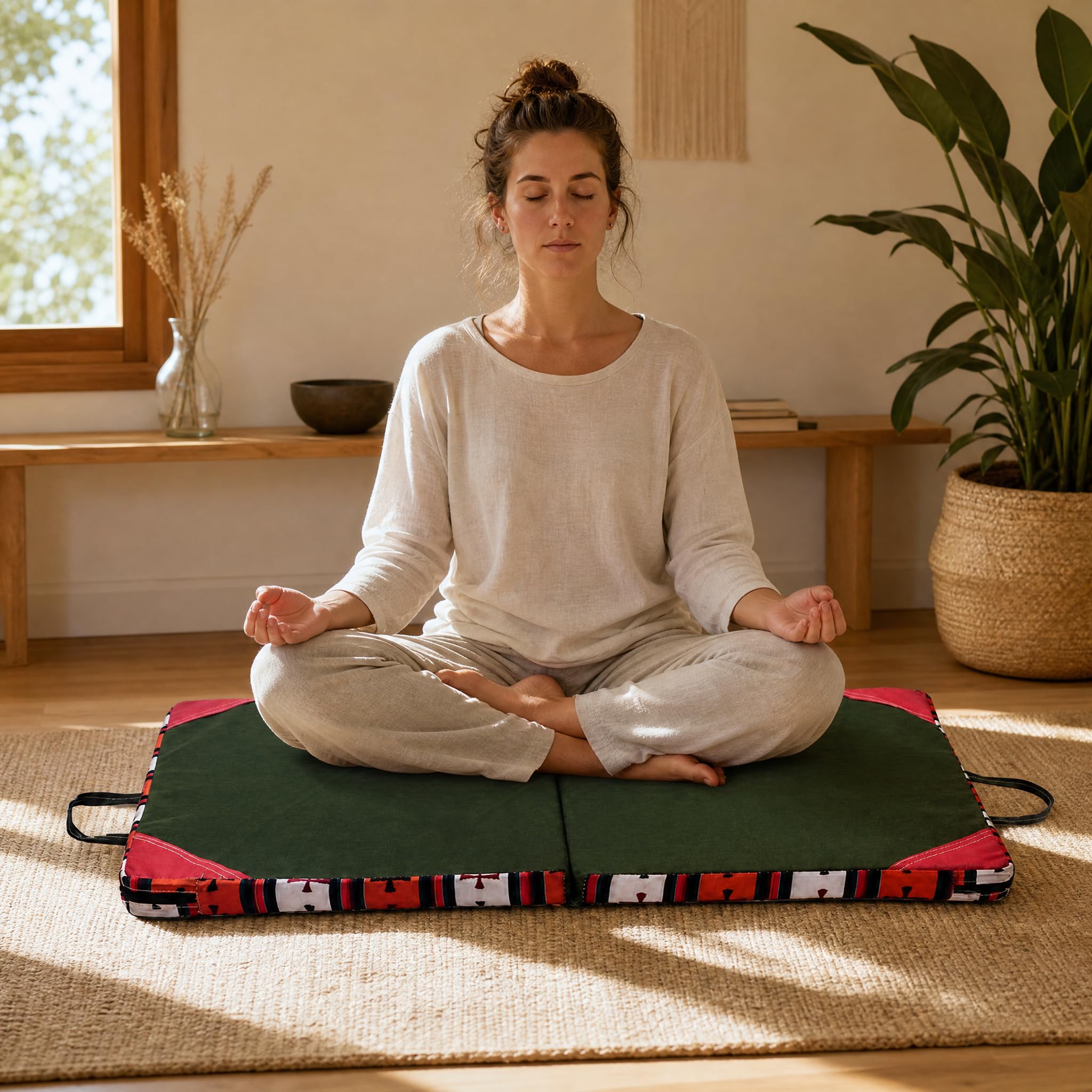 Cojín Meditación Plegable Chino, Grande, grueso 178x78x7cm
