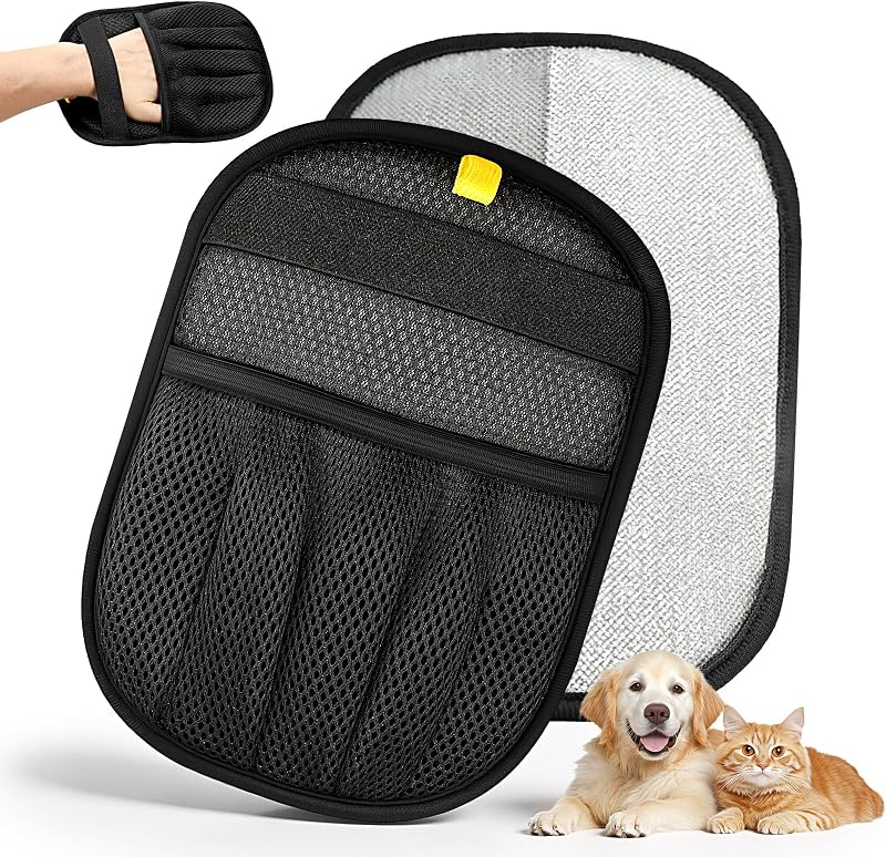 Nuevo guante de eliminación de pelo de mascotas para perros y gatos, guante de eliminación de cepillo mágico reutilizable electrostático, herramienta lavable de eliminación de pelo de mascotas para ropa, sofá, alfombra, interior automático