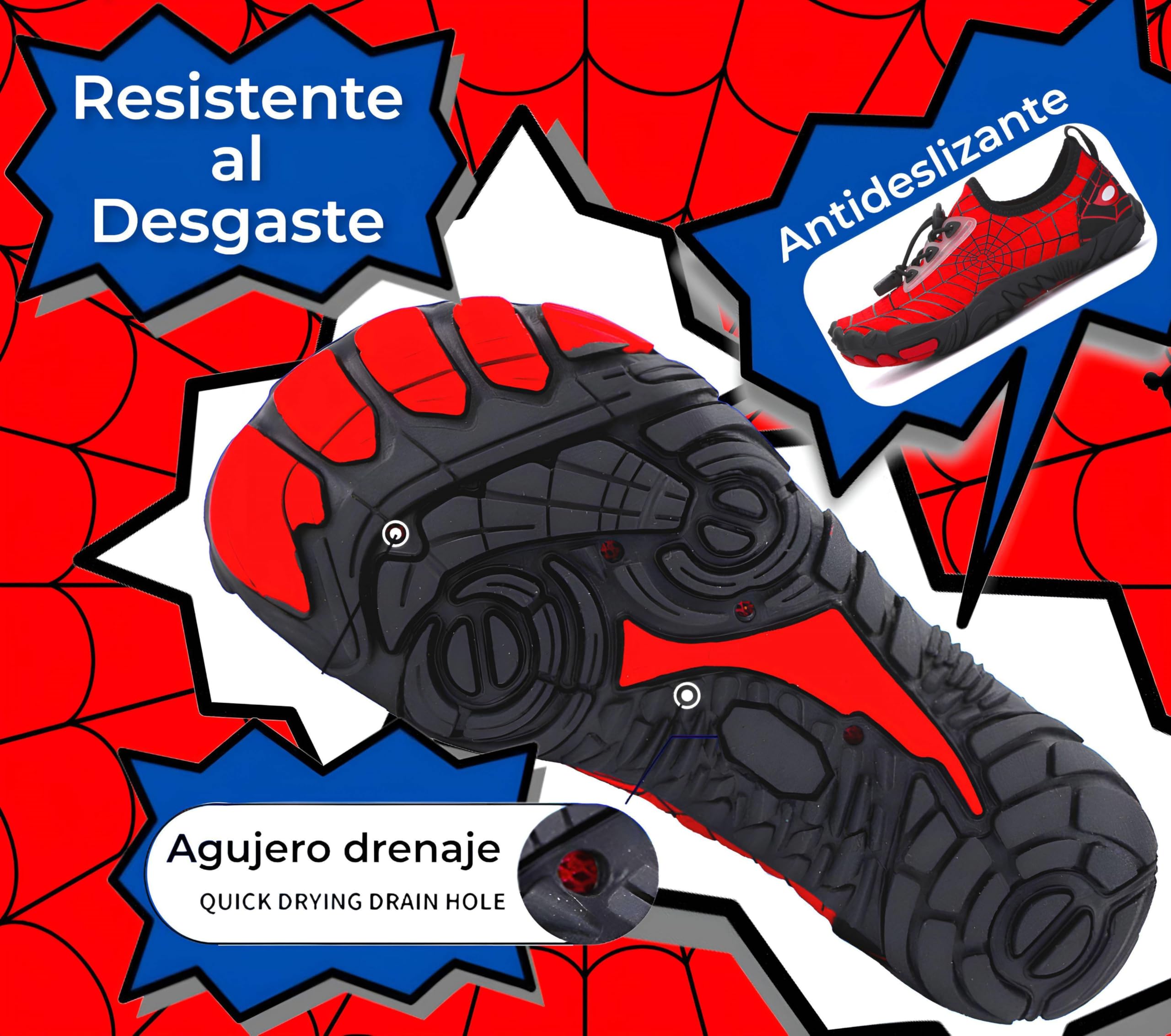 Zapatillas Comodas Niños Running Deporte Transpirables Calzado Descalzos Zapato Respirable Antideslizante Playa Barefoot