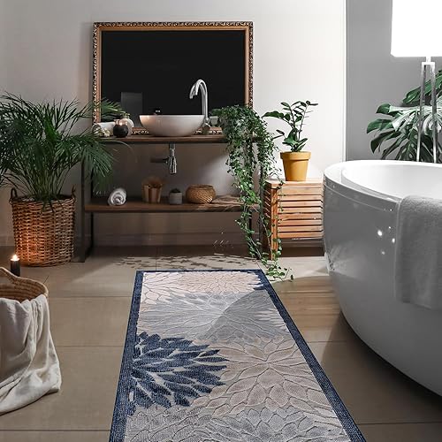 Miniatura 149 de CAMILSON Indoor Outdoor Rug 5x7 Bohemian Medallion Floral Area Rugs for Indoor and Outdoor Patios Easy-Cleaning Non-Shedding Living Room Garden and