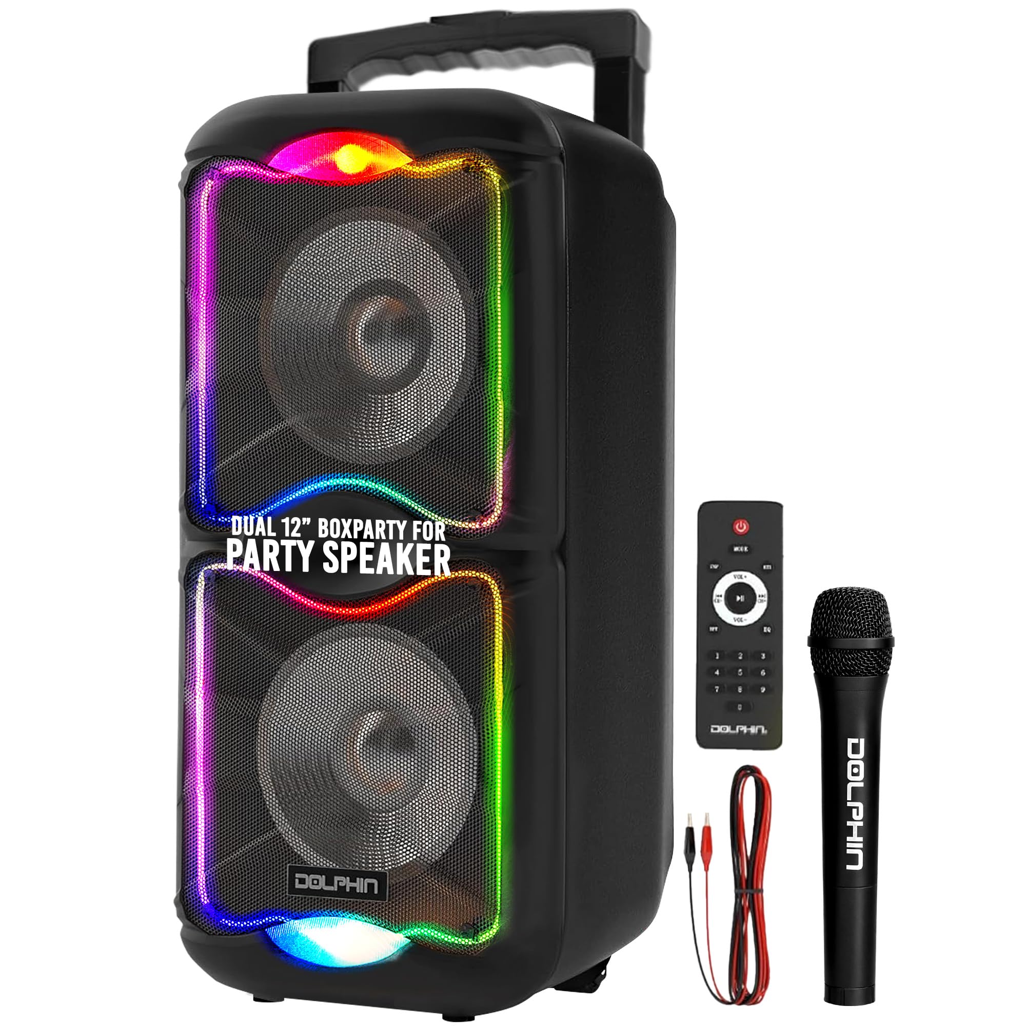 Amazon.com: DolphinLarge Bluetooth Party Speaker, Dual 12