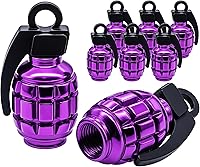 Vista 15 de 6 piezas tapas de válvula de neumático, cubiertas universales de válvula de neumático de aleación de aluminio para automóviles, camiones, SUV, Negro