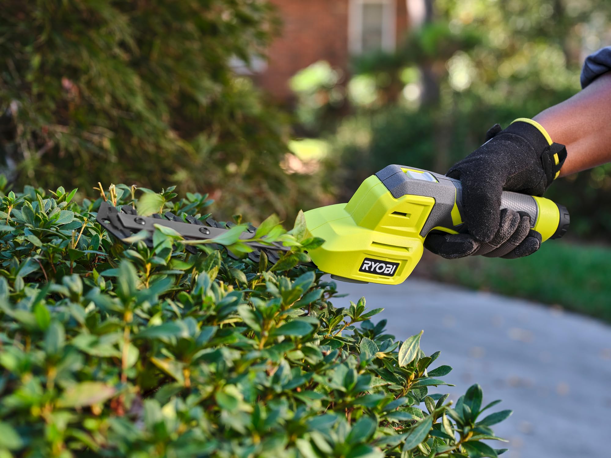 RYOBI 4 V Akku-Gras- & Strauchschere RY4CGSA-120, inkl. 2,0 Ah Akku und Ladekabel USB-C