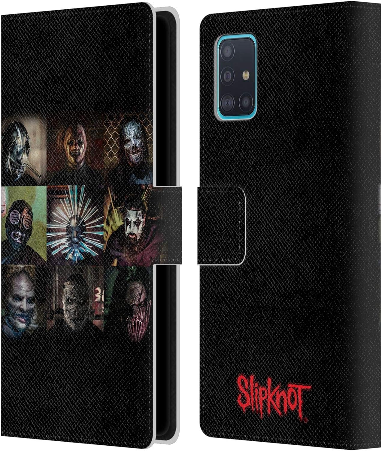 Head Case Designs Officially Licensed Slipknot Blocks Key Art Leather Wallet Case Compatible with Samsung Galaxy A51 (2019)