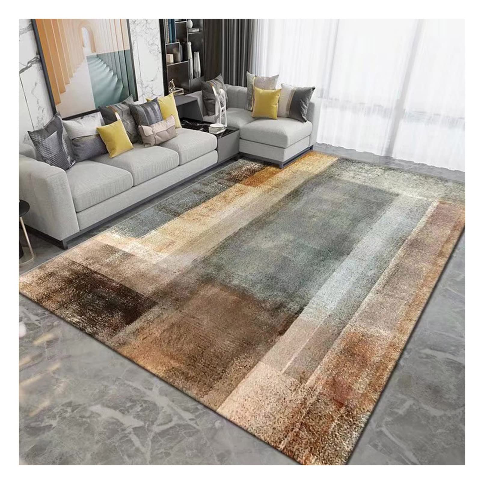 Tapis cuisine monochrome moucheté idéal pour terrasse et salon