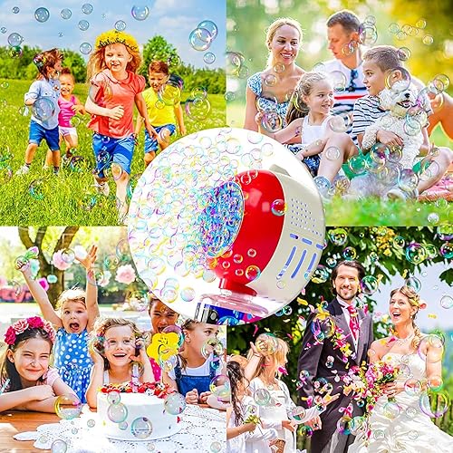 Miniatura 2 de Máquina de pistola de burbujas para niños Toddle de 1 a 35000 burbujas por minuto 360 sin fugas soplador automático de burbujas con luz LED 1
