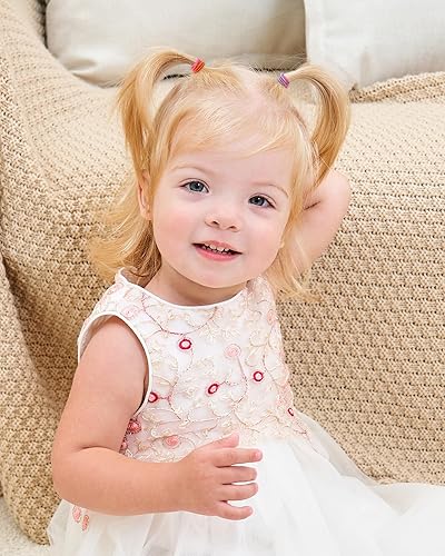 Miniatura 4 de Jollybows 300 ligas para el pelo de bebé de 1 pulgada para niñas pequeñas, elásticas y suaves, soportes para cola de caballo para niños