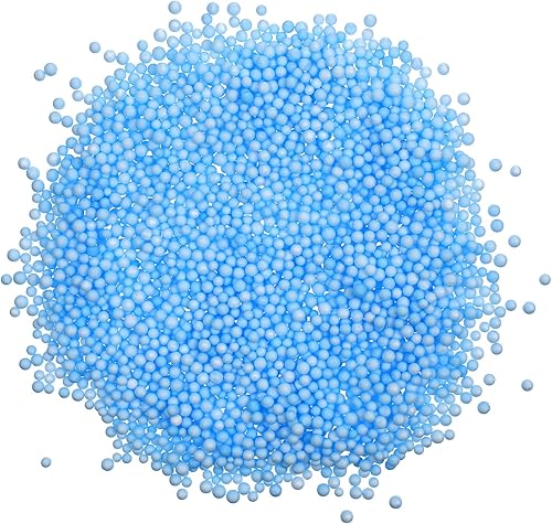 3 paquetes de bolas de espuma de relleno de cuentas de espuma, cuentas de espuma azul, cuentas de arcilla, pompones para manualidades, proyectos de