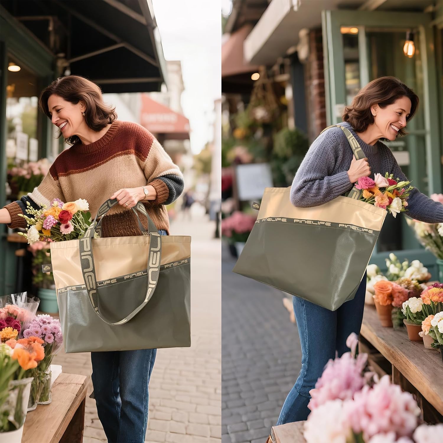 Extra Large Tote Bag Foldable Waterproof Summer Beach Bag for Women Men, Dual Handles, for Swim Gym Camping Shopping - Image 7