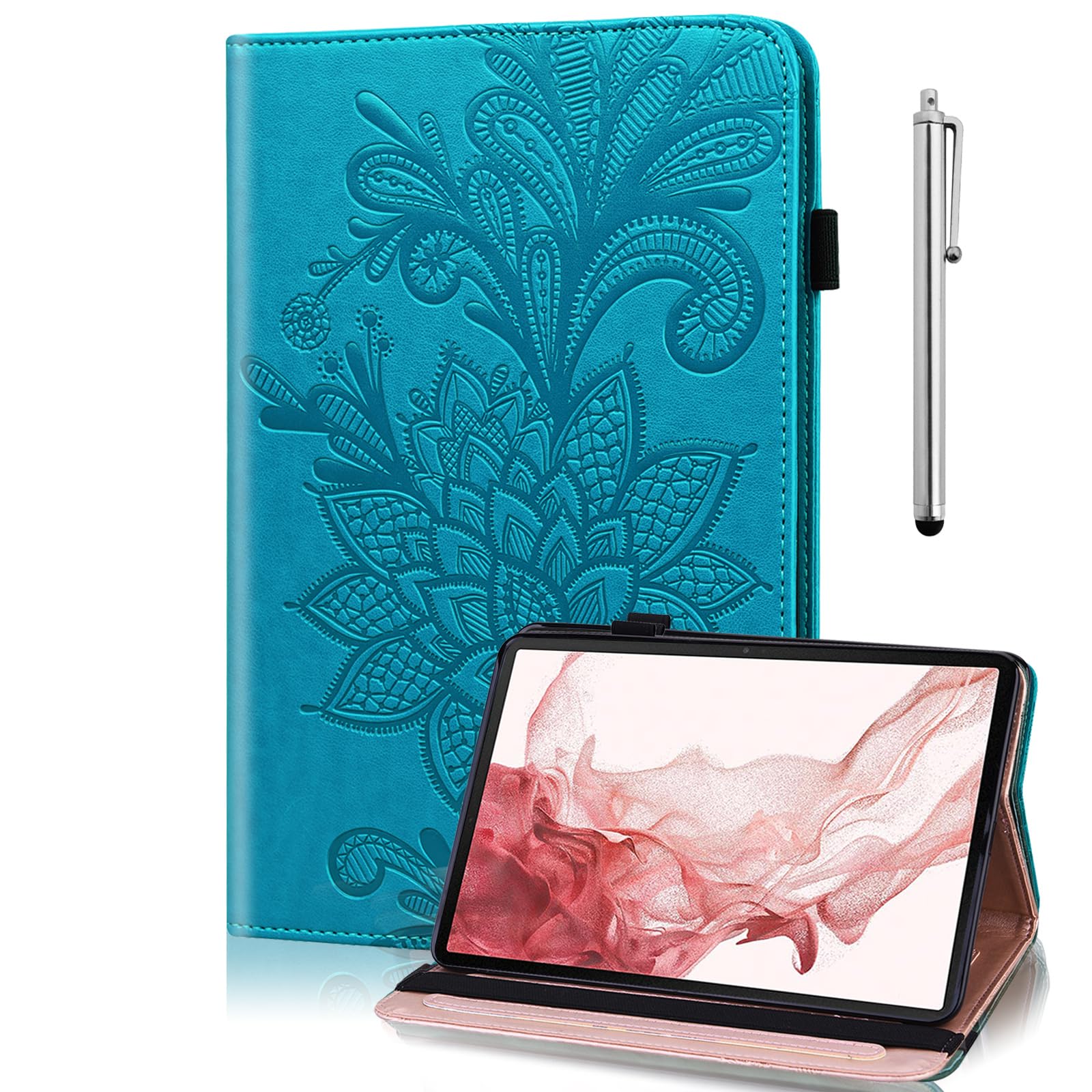 TUOLISG Hülle für Lenovo Idea Tab 11 Zoll 2025(TB335F/TB336F)/Tab M11 2024 (TB-330FU/TB-331FC),Schutzhülle Flip PU Leder Wallet Cover mit Standfunktion - Blau