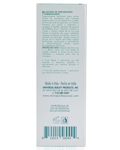 Miniatura 3 de Mirna Professional Loción preventiva y energizante anti pérdida de cabello para cabello débil infundido con mentol, pantenol, extracto de flor de