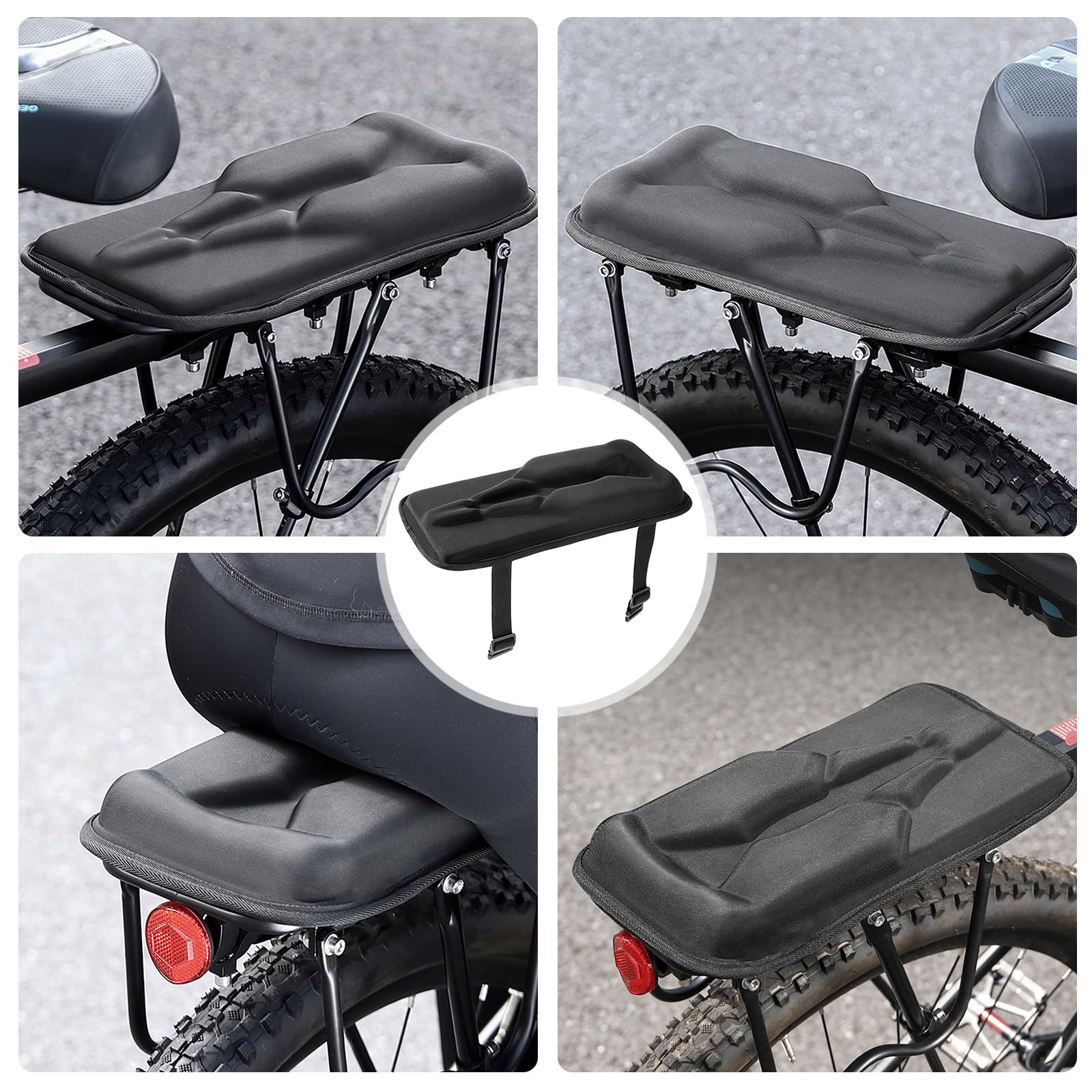 Coussin de siège arrière de vélo pour vélo - Coussin confortable pour siège arrière de vélo