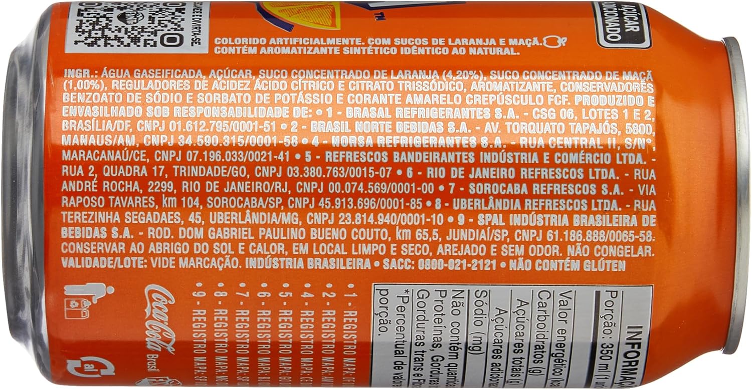 Pack de Fanta Laranja lata 350ml 6 unidades