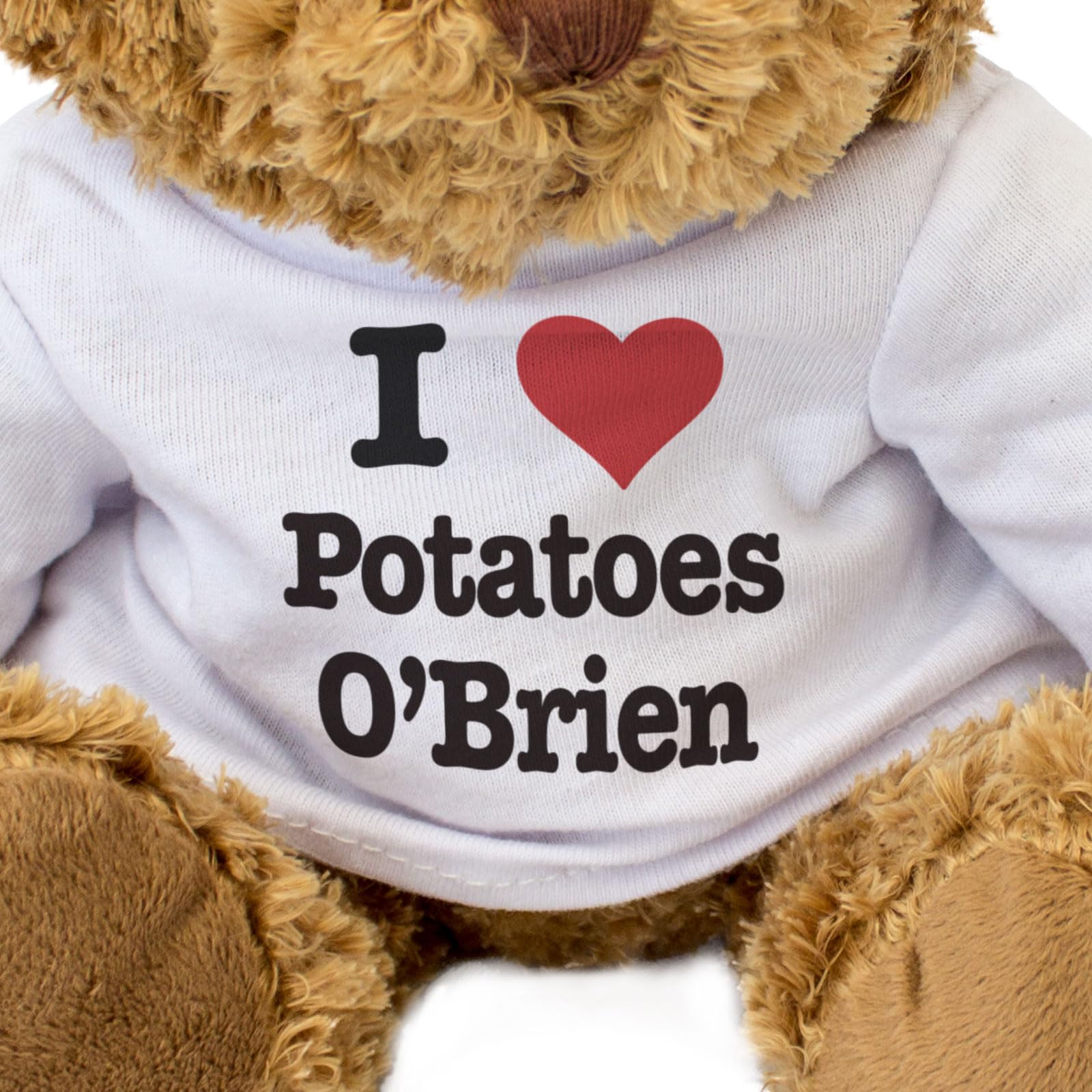 I LOVE POTATOES O'BRIEN - Teddy Bear - Cute Cuddly Soft Adorable - Gift Present, Brown - Image 3